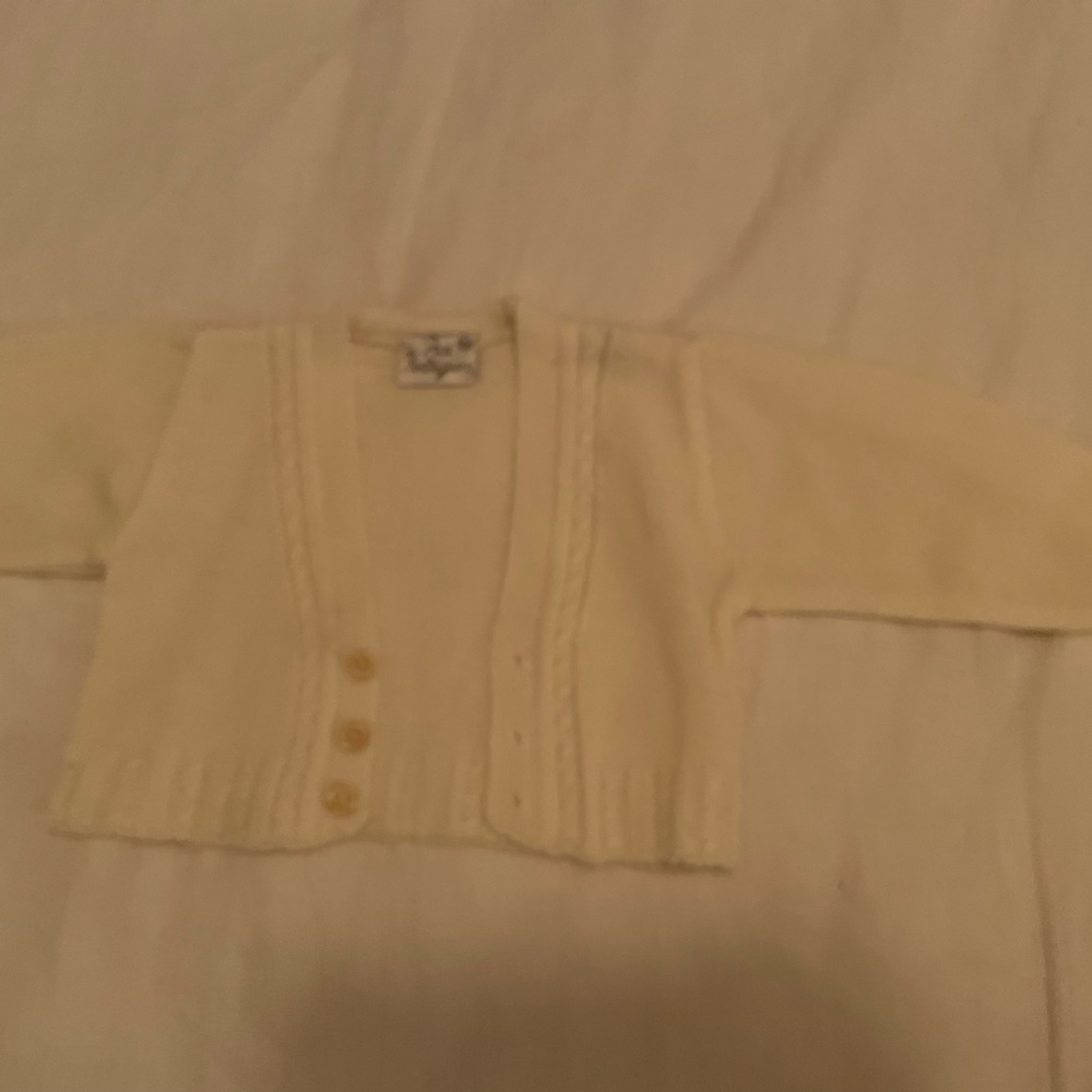 Paz Rodriguez Cream Cardigan, 3 Months